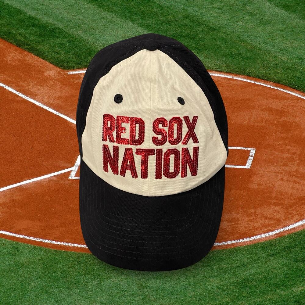 Boston Red Sox Nation Hat Victoria Secret PINK 47 Brand Sequin Floral Brim Cap